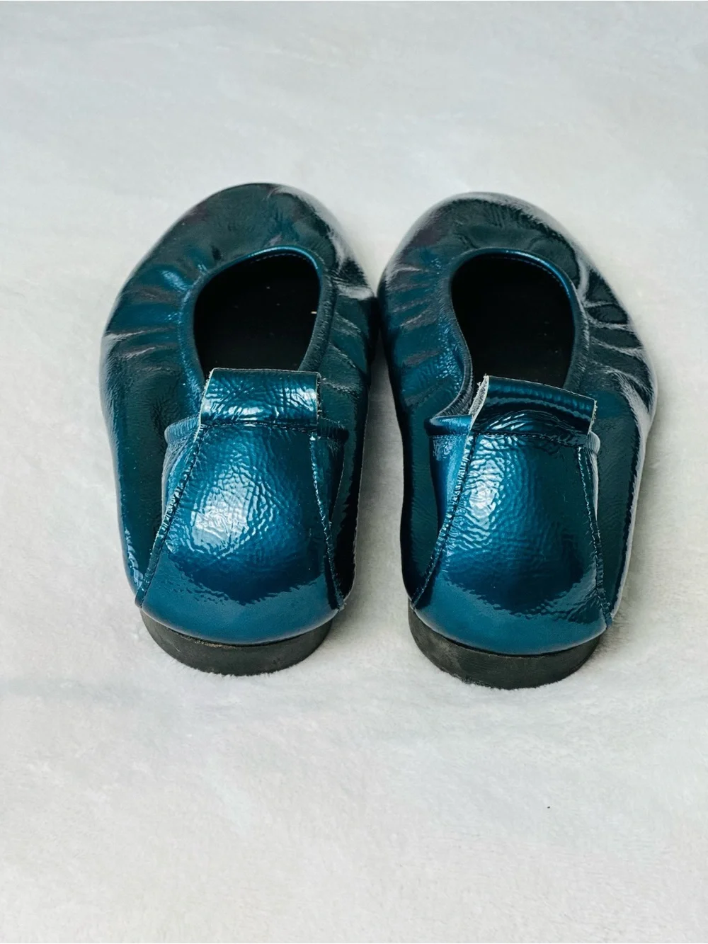 Arche Laius Leather Metallic Teal Ballet Flats Size 41  US 9.5-10